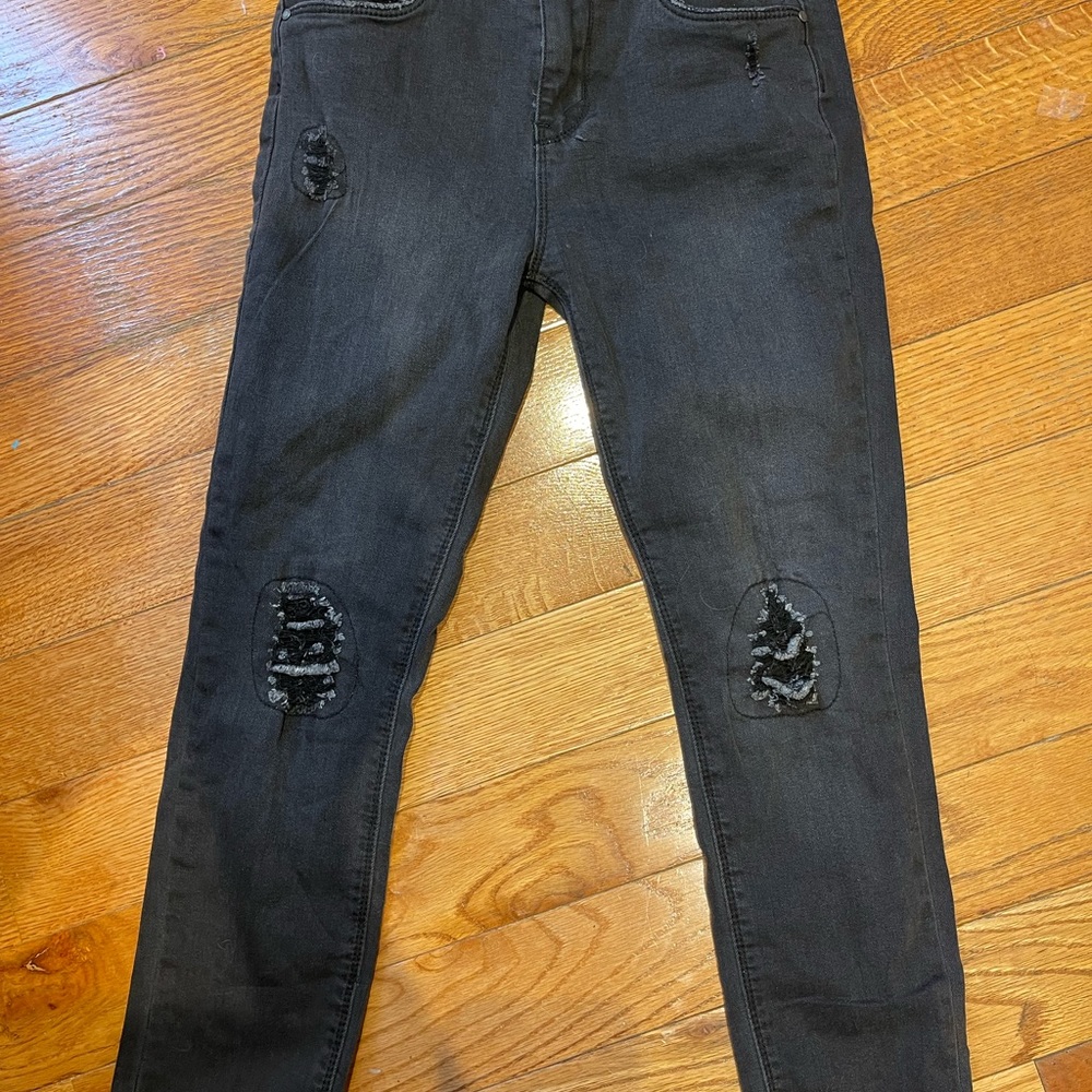 Cotton on kids black washed denim jeans girls size 9 -10 with tag